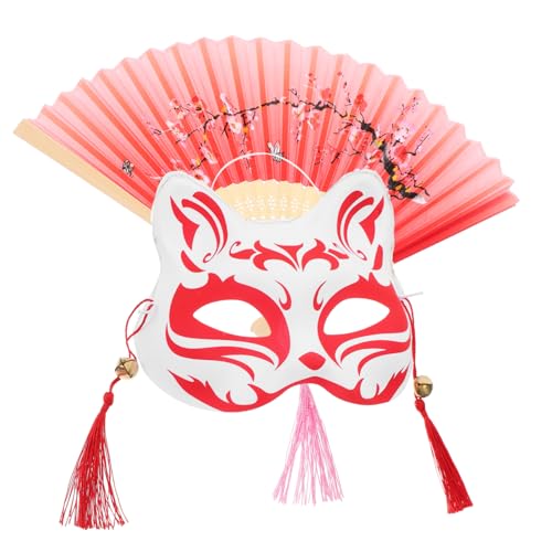 DIYEAH Cosplay Fuchsmaske mit Dekorativem Fächer Leichtes Komfortables Material Realistische Details für Frauen als Party und Requisite Teiliges für Kostüm und Maskerade von DIYEAH