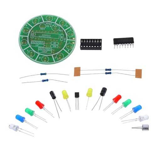 DIYEAH DIY Sprachgesteuertes Rotierendes LED Licht Kit mit Soundempfindlichem Sensor Drehbar Einfach Zusammenzubauen Wissenschaftliches Experimentierspielzeug für Anfänger und von DIYEAH