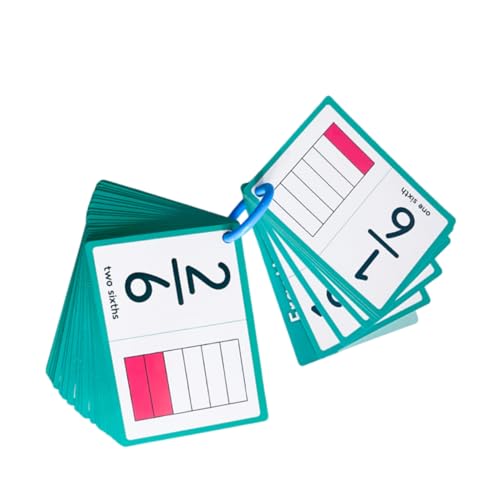 DIYEAH Fraction Flash Cards für Mathe Lernkarten für Vorschule Kindergarten und Grundschule Visuelles Lernwerkzeug für Brüche Unverzichtbar für Homeschooling von DIYEAH