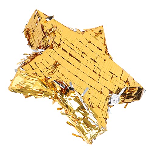 DIYEAH Goldfarbene Aluminiumfolie Pinata Stern zum Befüllen Geburtstag Partyspielzeug Spaßige Dekoration und Candy Geeignet für Jungen und Mädchen Beschäftigung Kindergeburtstag von DIYEAH