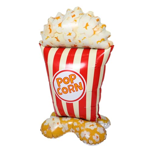 DIYEAH Großer Aufblasbarer Popcornballon Realistische Popcornform Partydeko für Filmabend Kindergeburtstag Fotorequisite Langlebig Wiederverwendbar von DIYEAH