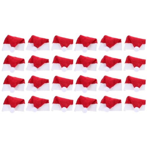 DIYEAH Lutscher-weihnachtsmütze, Kleine Weihnachtsmannmütze, Dekorationen, Party-süßigkeiten-topper, Kleine Mini-süßigkeiten-weihnachtsmann-kappen, 24-teiliges Party-zubehör, Rotes Vlies, 7,5 X DIYEAH Lutscher-weihnachtsmütze, Kleine Weihnachtsmannmütze, Dekorationen, Party-süßigkeiten-topper, Kleine Mini-süßigkeiten-weihnachtsmann-kappen, 24-teiliges Party-zubehör, Rotes Vlies, 7,5 X von DIYEAH