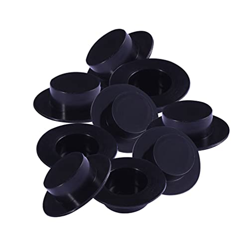 DIYEAH Mini-Weihnachtshüte Clownhüte Aus Kunststoff Schwarzes Puppenzubehör Aus Kunststoff Winziges Oberteil Für Bastelarbeiten Partydekorationen Kindergeschenke 16 Mm 10 Mm 60 Stück von DIYEAH