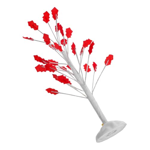DIYEAH Mini-baummodell Kleine Bäume Spielzeugbaum Miniaturpflanzen Miniaturbäume Baum-Kuchen-Topper Baumfiguren Gefälschte Bäume Eisen Rot von DIYEAH