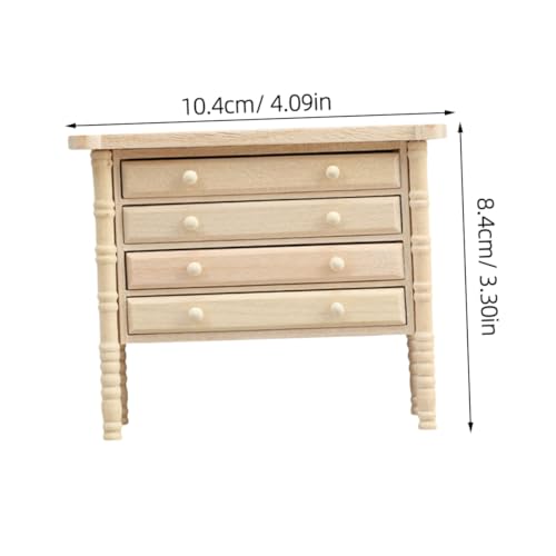 DIYEAH Miniatur Holzschrank mit Schubladen aus Massivem Holz Realistisch Gestaltetes Mini Möbelstück für Puppenhaus Funktionaler Stauraum Einfach zu Montieren DIY Modell Zubehör DIYEAH Miniatur Holzschrank mit Schubladen aus Massivem Holz Realistisch Gestaltetes Mini Möbelstück für Puppenhaus Funktionaler Stauraum Einfach zu Montieren DIY Modell Zubehör von DIYEAH