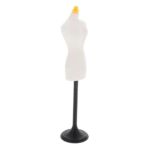 DIYEAH Miniatur Puppenbüste mit Ständer Weiß Abnehmbares Mannequin für Kinderkleidung Schmuck und Bastelwaren Stabiler Standfuß Vielseitig Einsetzbar für Puppenhaus und DIY Displays von DIYEAH
