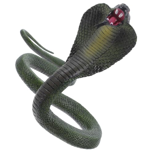 DIYEAH -Modell Schlangenfigur Büroskulptur Knifflige Requisiten Halloween-streich-Requisiten Lebensechte Schlange Schlangenskulptur Kinderspielzeug Tierfigur Plastik Olive Green von DIYEAH