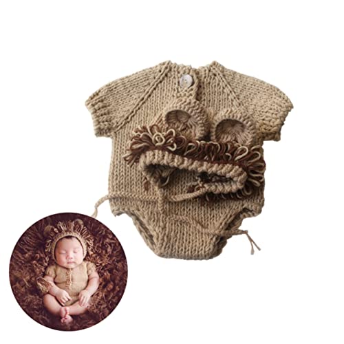 DIYEAH Neugeborene Fotografie Requisiten Niedliches Löwenkostüm für Unisex Strick Outfits für Fotoshootings DIYEAH Neugeborene Fotografie Requisiten Niedliches Löwenkostüm für Unisex Strick Outfits für Fotoshootings von DIYEAH