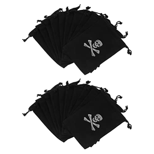 DIYEAH Piraten- -Taschen Mit Kordelzug Piraten- -Tasche Halloween-Piraten-Süßigkeiten-Tasche Stoffbeutel 20 Stück DIYEAH Piraten- -Taschen Mit Kordelzug Piraten- -Tasche Halloween-Piraten-Süßigkeiten-Tasche Stoffbeutel 20 Stück von DIYEAH
