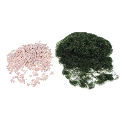 DIYEAH Realistisches Modellbau Gras mit Stein Deko Dunkelgrünes Gras Pulver und Steine Vielseitiges Streugras für DIY Eisenbahn Zug Gartendiorama Landschaftsbau Außenbereich Naturgetreu DIYEAH Realistisches Modellbau Gras mit Stein Deko Dunkelgrünes Gras Pulver und Steine Vielseitiges Streugras für DIY Eisenbahn Zug Gartendiorama Landschaftsbau Außenbereich Naturgetreu von DIYEAH