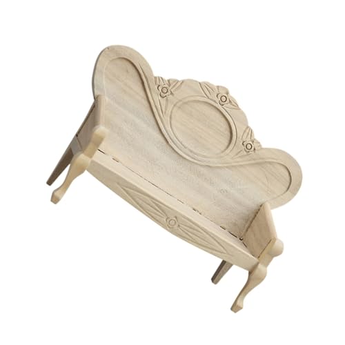 DIYEAH Retro Dollhouse Sofa und Armchair Maßstab Robuster Holzstuhl für Kreative Szenen im Wohnzimmer Zubehör für Puppenhaus Dekorationen von DIYEAH