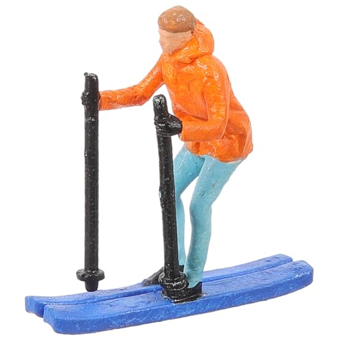 DIYEAH Ski -weibliches Model Skifahrer Modellbau Zubehör Skifahren Miniaturmodell winzige Skifahrer menschliches Modell Miniatur-Skifahrer Sandtisch-Skifahren-Personenmodell Harz von DIYEAH
