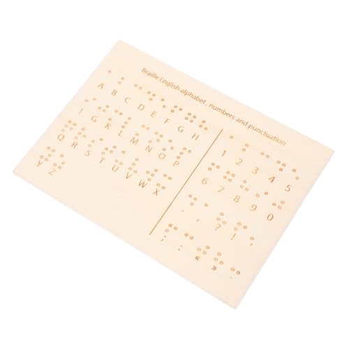 Holz Braille Buchstabentafel Für Blinde Lernhilfe Für Blindenbildung Robuste Und Tragbare Braille Lernunterstützung Für Unterricht Und Individuelles Lernen von DIYEAH