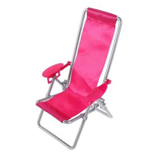 Strandstuhl Ornament Tragbarer Zusammenklappbarer Puppenstuhl für Spielzimmer Dekoration für Puppenhäuser und Kinderspielsets Langlebig und Farbenfroh von DIYEAH