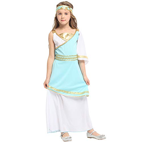 Kinderkostüm Venus,Kleopatra Kostüm für Kinder Mädchen,Kleid und Stirnband, Mädchen Kleopatra Kostüm,ägyptisches Kostüm, griechische / römische Göttin für Halloween Party Verkleidung Karneval von DIYSESSION