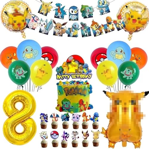Luftballon Geburtstagsdeko,Anime Ballons,Geburtstag Deko, Kindergeburtstag Deko,Geburtstag Dekoration Set,Birthday Party Supplies,Happy Birthday Girlande Banner,für Kinder Geburtstag Party von DIYSESSION
