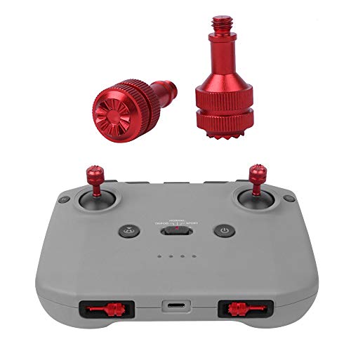 DJYILUF Teleskop Rocker Joystick für DJI Mavic NEO Fernbedienung, 1 Paar Fernbedienung Sender Teile CNC Aluminium Transmitter Joystick Daumen Stick für DJI Mavic Air 3S (Rot) von DJFEI Zubehör für DJI Drone