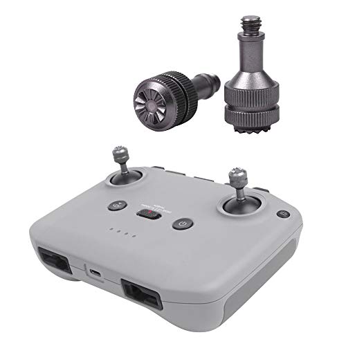 DJYILUF Teleskop Rocker Joystick für DJI Mavic Neo Fernbedienung, 1 Paar Fernbedienung Sender Teile CNC Aluminium Transmitter Joystick Daumen Stick für DJI Mavic Air 3S (Silber) von DJFEI Zubehör für DJI Drone