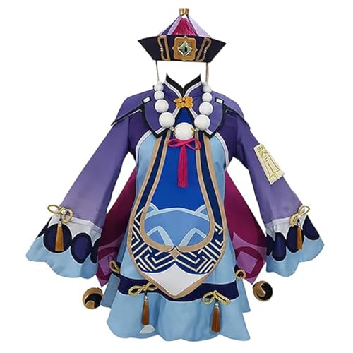 Genshin Impact Qiqi Anime-Cosplay-Kostüm mit Zubehör, Anime-Spielfiguren, Uniform, komplettes Set, für Damen und Mädchen, Halloween-Party, Verkleidung, Blau, Größe 3XL Genshin Impact Qiqi Anime-Cosplay-Kostüm mit Zubehör, Anime-Spielfiguren, Uniform, komplettes Set, für Damen und Mädchen, Halloween-Party, Verkleidung, Blau, Größe 3XL von DJFOG