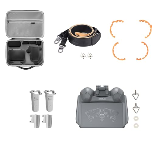 DJI FLIP Komplettset mit Bildschirm-Fernbedienung: Tragetasche, Höherstellfüße, RC2-Fernbedienungsblende, RC2-Fernbedienungshalterung (schwarz), Spezifische Kollisionsschutzpropeller von DJI