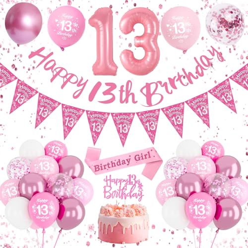 13. Geburtstag Mädchen Luftballon Rosa, Folienballon Zahl 13, Party Deko Mit Ballon Zum Geburtstag 13. Geburtstag Mädchen Luftballon Rosa, Folienballon Zahl 13, Party Deko Mit Ballon Zum Geburtstag von DJLLA