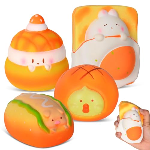 DJLLA 4 Stück Squishy Brot Spielzeug, Stressabbau Angstzustände Autismus Squishies Spielzeug Schönes Kawaii Soft Sinnesspielzeug für Mädchen Kinder und Erwachsene, Weihnachts Geburtstagsgeschenke DJLLA 4 Stück Squishy Brot Spielzeug, Stressabbau Angstzustände Autismus Squishies Spielzeug Schönes Kawaii Soft Sinnesspielzeug für Mädchen Kinder und Erwachsene, Weihnachts Geburtstagsgeschenke von DJLLA