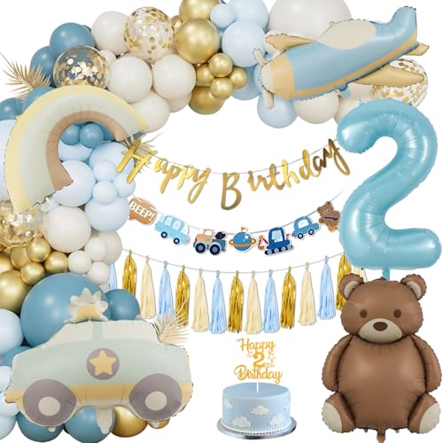 Geburtstagsdeko 2 Jahre Jungen, Bären Deko Kindergeburtstag 2 Jahre, Luftballon Geburtstag Deko 2. Blau Gold, Happy Birthday Girlande Banner Tortendeko 2 Folienballon Geburtstag Party Dekoration Junge Geburtstagsdeko 2 Jahre Jungen, Bären Deko Kindergeburtstag 2 Jahre, Luftballon Geburtstag Deko 2. Blau Gold, Happy Birthday Girlande Banner Tortendeko 2 Folienballon Geburtstag Party Dekoration Junge von DJLLA