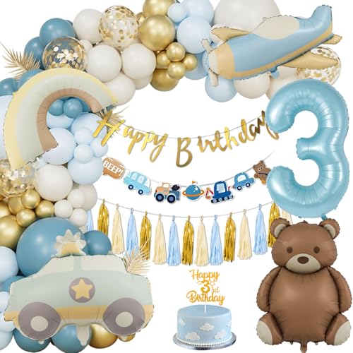 Geburtstagsdeko 3 Jahre Jungen, Bären Deko Kindergeburtstag 3 Jahre, Luftballon Geburtstag Deko 3. Blau Gold, Happy Birthday Girlande Banner Tortendeko 3 Folienballon Geburtstag Party Dekoration Junge Geburtstagsdeko 3 Jahre Jungen, Bären Deko Kindergeburtstag 3 Jahre, Luftballon Geburtstag Deko 3. Blau Gold, Happy Birthday Girlande Banner Tortendeko 3 Folienballon Geburtstag Party Dekoration Junge von DJLLA