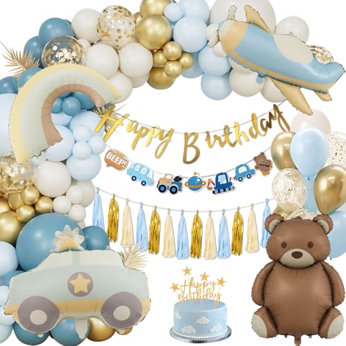 Universelle Geburtstagsdeko Junge, Luftballon Geburtstag Deko Blau Gold Kindergeburtstag Deko, Happy Birthday Girlande Banner Tortendeko Folienballon für 1 2 3 5 6 7 8 Jahre Partydeko Geburtstag Junge Universelle Geburtstagsdeko Junge, Luftballon Geburtstag Deko Blau Gold Kindergeburtstag Deko, Happy Birthday Girlande Banner Tortendeko Folienballon für 1 2 3 5 6 7 8 Jahre Partydeko Geburtstag Junge von DJLLA