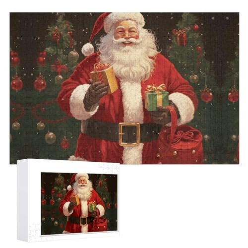 1000 Puzzleteile, personalisierbare Puzzleteile für Erwachsene, Weihnachtsmann Bildpuzzle, personalisierte Fotopuzzle, klassisches Holzpuzzle für Hochzeit von DJUETRUI