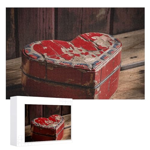 1000 Puzzleteile, personalisierbare Puzzleteile für Erwachsene, herzförmige Box, personalisierte Fotopuzzle, Holzpuzzle, klassisches Hochzeits-Puzzle 1000 Puzzleteile, personalisierbare Puzzleteile für Erwachsene, herzförmige Box, personalisierte Fotopuzzle, Holzpuzzle, klassisches Hochzeits-Puzzle von DJUETRUI