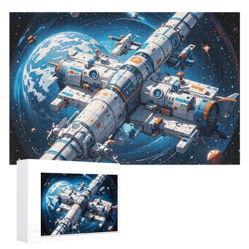 1000 Puzzleteile, personalisierte Puzzles für Erwachsene, Weltraumakademie, Bildpuzzle, personalisierte Fotopuzzle, klassisches Holzpuzzle für von DJUETRUI