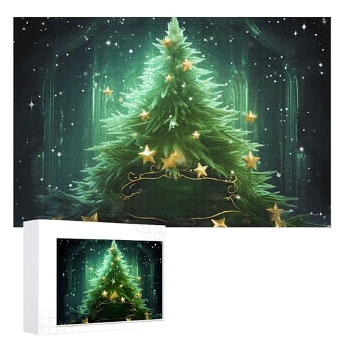 1000 Puzzleteile, personalisierte Puzzles für Erwachsene, grüner Weihnachtsbaum, personalisierte Fotopuzzle, Holzpuzzle, klassisches Puzzle für 1000 Puzzleteile, personalisierte Puzzles für Erwachsene, grüner Weihnachtsbaum, personalisierte Fotopuzzle, Holzpuzzle, klassisches Puzzle für von DJUETRUI