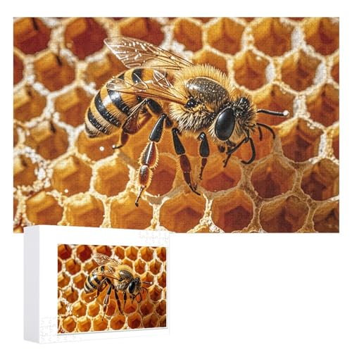 1000 Puzzleteile, personalisierte Puzzleteile für Erwachsene, Bienenstock-Bildpuzzle, personalisierte Fotopuzzle, Holzpuzzle, klassisches Puzzle von DJUETRUI