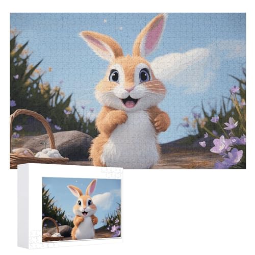 1000 Puzzleteile, personalisierte Puzzleteile für Erwachsene, Cartoon-Kaninchenpuzzle, personalisierte Fotopuzzle, Holzpuzzle, klassisches Puzzle 1000 Puzzleteile, personalisierte Puzzleteile für Erwachsene, Cartoon-Kaninchenpuzzle, personalisierte Fotopuzzle, Holzpuzzle, klassisches Puzzle von DJUETRUI