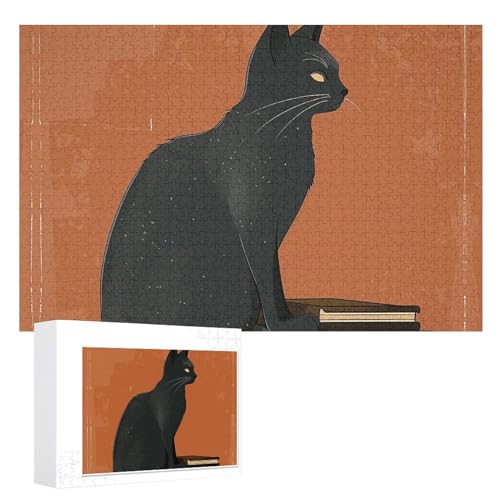 1000 Puzzleteile, personalisierte Puzzleteile für Erwachsene, Katze sitzt in einem Buch, Fotopuzzle, Holzpuzzle, klassisches Puzzle für Familie, Hochzeit, Geburtstag 1000 Puzzleteile, personalisierte Puzzleteile für Erwachsene, Katze sitzt in einem Buch, Fotopuzzle, Holzpuzzle, klassisches Puzzle für Familie, Hochzeit, Geburtstag von DJUETRUI