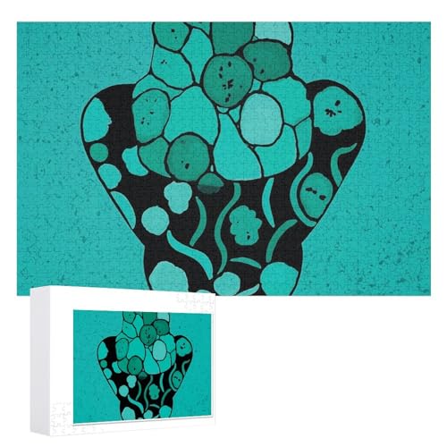 1000 Puzzleteile, personalisierte Puzzleteile für Erwachsene, türkises und schwarzes Bildpuzzle, personalisierte Fotopuzzle, Holzpuzzle, klassisches Puzzle 1000 Puzzleteile, personalisierte Puzzleteile für Erwachsene, türkises und schwarzes Bildpuzzle, personalisierte Fotopuzzle, Holzpuzzle, klassisches Puzzle von DJUETRUI