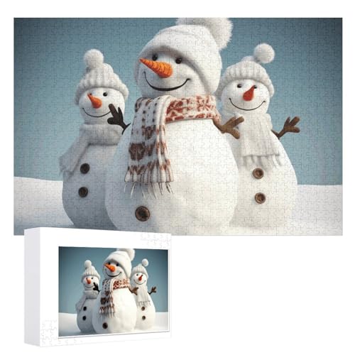 1000 Puzzleteile, personalisiertes Puzzlespiel für Erwachsene, glücklicher Schneemann Bildpuzzle, personalisierte Fotopuzzle, klassisches Holzpuzzle für 1000 Puzzleteile, personalisiertes Puzzlespiel für Erwachsene, glücklicher Schneemann Bildpuzzle, personalisierte Fotopuzzle, klassisches Holzpuzzle für von DJUETRUI
