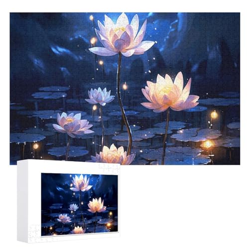 1000 Stück personalisierte Puzzles für Erwachsene, Nachtblumen, personalisierte Fotopuzzle, Holzpuzzle, klassisches Puzzle für Hochzeit, Geburtstag 1000 Stück personalisierte Puzzles für Erwachsene, Nachtblumen, personalisierte Fotopuzzle, Holzpuzzle, klassisches Puzzle für Hochzeit, Geburtstag von DJUETRUI