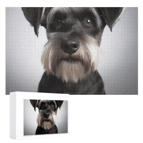 1000 Stück personalisierte Puzzles für Erwachsene, niedliche Schnauzer Bildpuzzle, personalisierte Fotopuzzle, klassisches Holzpuzzle für Hochzeit 1000 Stück personalisierte Puzzles für Erwachsene, niedliche Schnauzer Bildpuzzle, personalisierte Fotopuzzle, klassisches Holzpuzzle für Hochzeit von DJUETRUI