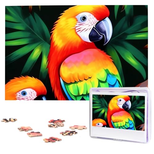 1000-teiliges Puzzle, personalisierbar, für Erwachsene, buntes Papageien-Puzzle, personalisierte Fotopuzzle, Holzpuzzle, klassisches Puzzle für Geburtstagsgeschenke 1000-teiliges Puzzle, personalisierbar, für Erwachsene, buntes Papageien-Puzzle, personalisierte Fotopuzzle, Holzpuzzle, klassisches Puzzle für Geburtstagsgeschenke von DJUETRUI