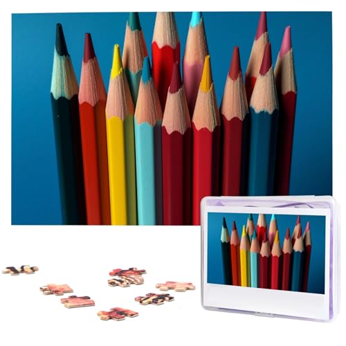 1000-teiliges Puzzle, personalisierbar, für Erwachsene, leuchtende Buntstifte, Fotopuzzle, Holzpuzzle, klassisches Puzzle für Geburtstagsgeschenke 1000-teiliges Puzzle, personalisierbar, für Erwachsene, leuchtende Buntstifte, Fotopuzzle, Holzpuzzle, klassisches Puzzle für Geburtstagsgeschenke von DJUETRUI