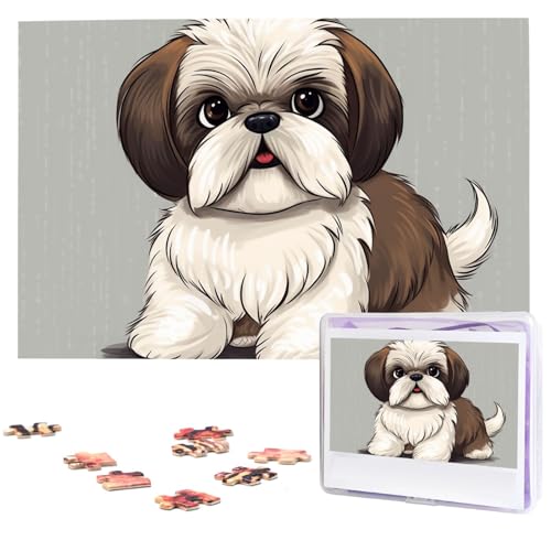 1000-teiliges Puzzle, personalisiertes Puzzle für Erwachsene, Shih Tzu Hundepuzzle, personalisierte Fotopuzzle, Holzpuzzle, klassisches Puzzle für Geburtstagsgeschenke 1000-teiliges Puzzle, personalisiertes Puzzle für Erwachsene, Shih Tzu Hundepuzzle, personalisierte Fotopuzzle, Holzpuzzle, klassisches Puzzle für Geburtstagsgeschenke von DJUETRUI