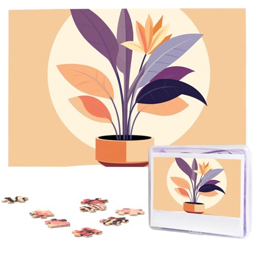 1000-teiliges Puzzle, personalisiertes Puzzle für Erwachsene, bunte Pflanzenbilderpuzzle, personalisiertes Fotopuzzle, Holzpuzzle, klassisches Puzzle für Geschenke von DJUETRUI