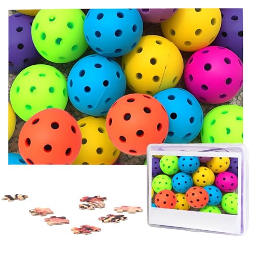 DJUETRUI Personalisierbares Puzzle, 1000 Teile für Erwachsene, Pickleballs, Fotopuzzle, Holzpuzzle, klassisches Puzzle für Geburtstagsgeschenke und Familienhochzeiten DJUETRUI Personalisierbares Puzzle, 1000 Teile für Erwachsene, Pickleballs, Fotopuzzle, Holzpuzzle, klassisches Puzzle für Geburtstagsgeschenke und Familienhochzeiten von DJUETRUI