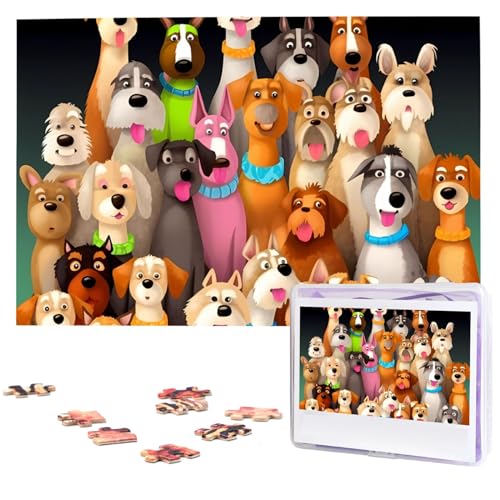 DJUETRUI Puzzle 1000 Teile Personalisiertes Puzzle für Erwachsene Hunde Bilderpuzzle Benutzerdefinierte Puzzles aus Fotos Holzpuzzle Klassisches Puzzle für Familie Hochzeit Geburtstag Geschenke von DJUETRUI