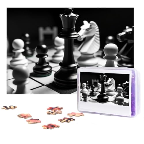 DJUETRUI Puzzle 300 Teile Personalisiertes Puzzle für Erwachsene Schwarz-Weiß-Schach-Bilderpuzzle Benutzerdefinierte Puzzles aus Fotos Holzpuzzle Klassisches Puzzle für Familie Hochzeit DJUETRUI Puzzle 300 Teile Personalisiertes Puzzle für Erwachsene Schwarz-Weiß-Schach-Bilderpuzzle Benutzerdefinierte Puzzles aus Fotos Holzpuzzle Klassisches Puzzle für Familie Hochzeit von DJUETRUI
