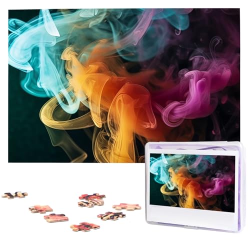 Personalisierbares Puzzle, 1000 Teile für Erwachsene, Rauchfarben, personalisierte Fotopuzzle, klassisches Holzpuzzle für Hochzeit, Geburtstag, Valentinstagsgeschenke Personalisierbares Puzzle, 1000 Teile für Erwachsene, Rauchfarben, personalisierte Fotopuzzle, klassisches Holzpuzzle für Hochzeit, Geburtstag, Valentinstagsgeschenke von DJUETRUI