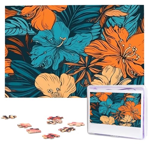 Personalisierbares Puzzle für Erwachsene, 1000 Teile, tropisches Blumenmuster, personalisierte Fotopuzzle, Holzpuzzle, klassisches Puzzle für Hochzeitsgeburtstagsgeschenke Personalisierbares Puzzle für Erwachsene, 1000 Teile, tropisches Blumenmuster, personalisierte Fotopuzzle, Holzpuzzle, klassisches Puzzle für Hochzeitsgeburtstagsgeschenke von DJUETRUI