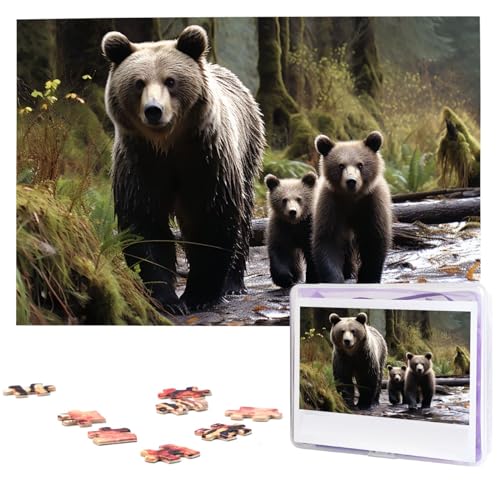 Personalisiertes Puzzle mit 1000 Teilen für Erwachsene – Mutter Bär und ihre Kleinen – personalisiertes Puzzle aus Fotos – Klassisches Holzpuzzle für Familie, Hochzeit, Geburtstag Personalisiertes Puzzle mit 1000 Teilen für Erwachsene – Mutter Bär und ihre Kleinen – personalisiertes Puzzle aus Fotos – Klassisches Holzpuzzle für Familie, Hochzeit, Geburtstag von DJUETRUI